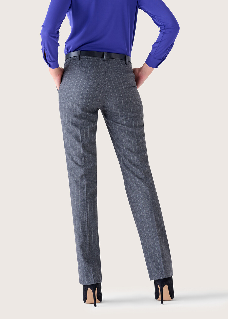 Clair polyviscose trousers GRIGIO DARKGREY Woman , image number 4