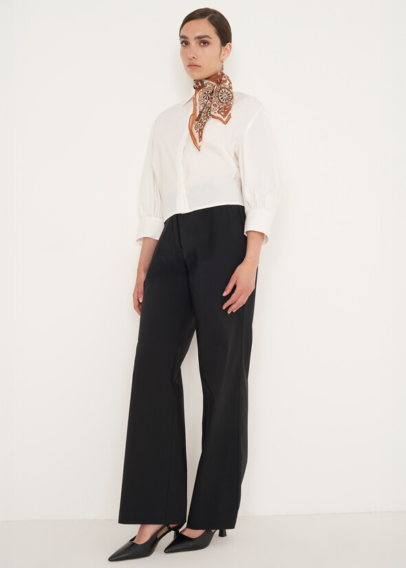 Pantalone Piero in cotone NERO BLACK Donna null