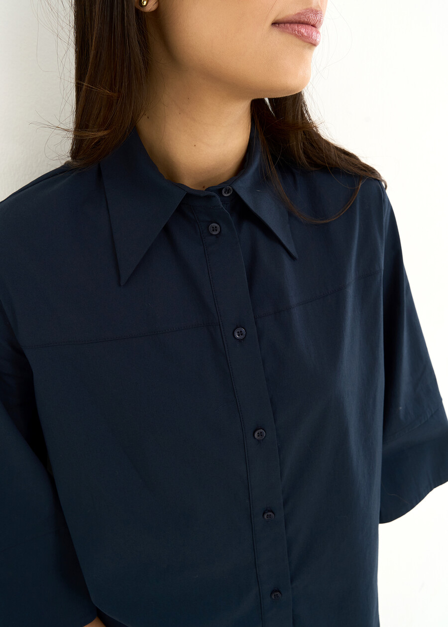 Camicia Cely corta in cotone VERDEBLU Donna , immagine n. 3