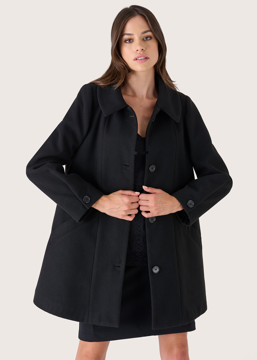 Cappotto in panno Sara NERO BLACK Donna , immagine n. 1