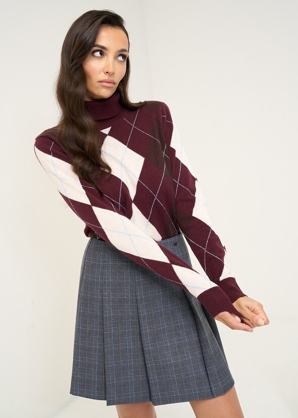 Minny Argyle pattern knit WNLAT Woman null