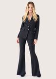Pantalone Victoria in tessuto screp NERO BLACKROSSO SYRAH Donna immagine n. 1