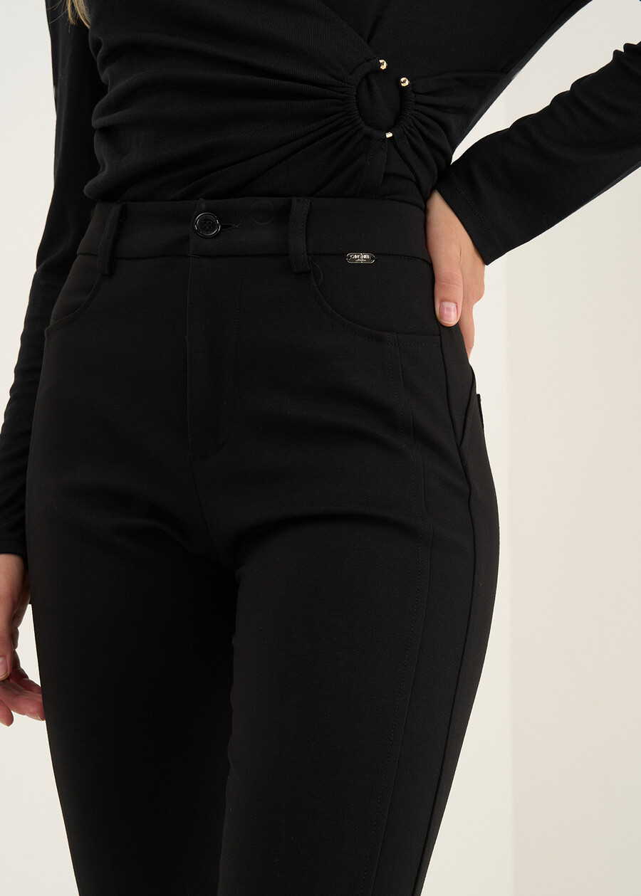 Pantaloni Kate Runner in punto Milano BEIGE LATTEBLUNERO Donna , immagine n. 3