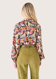 Carmen satin shirt VERDE GOLDEN Woman image number 3