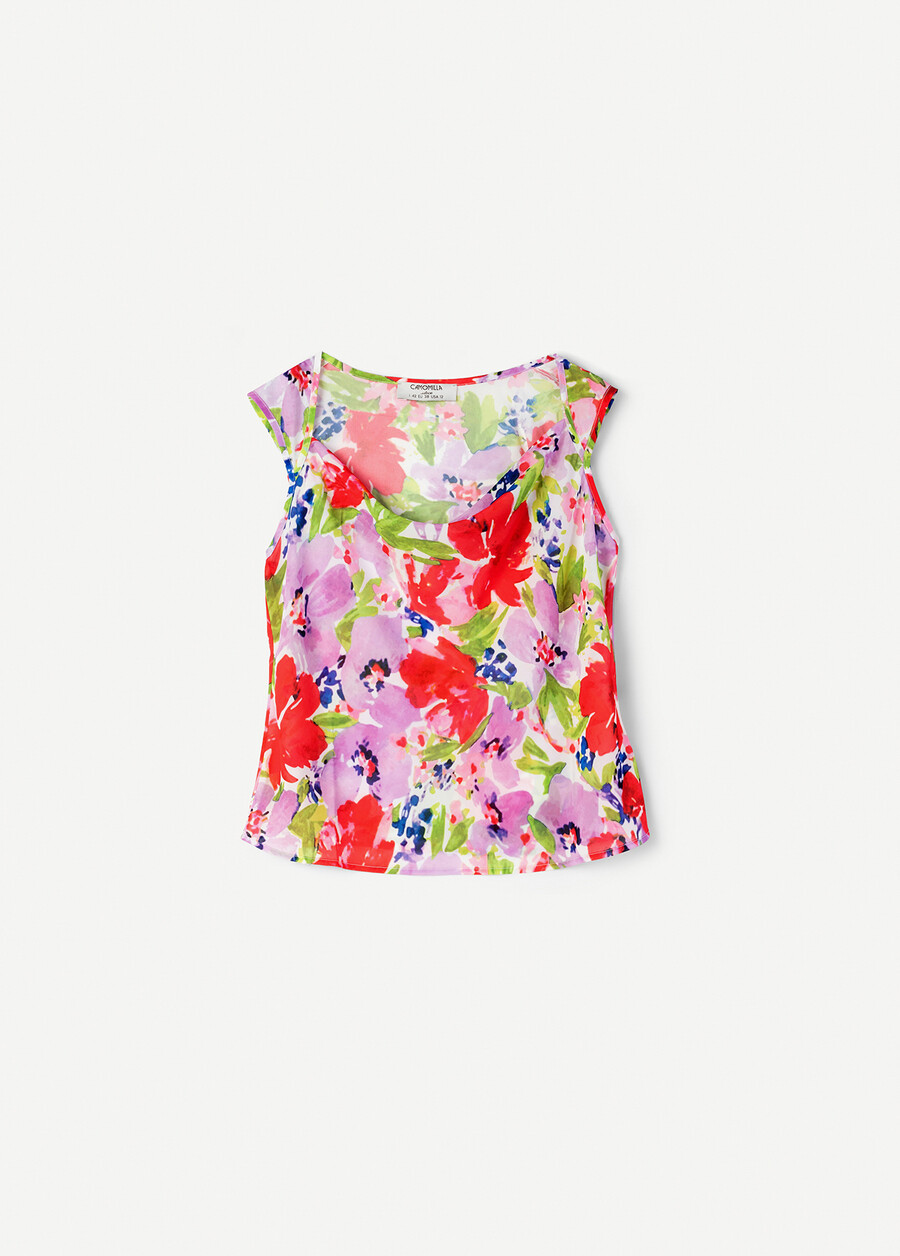 Top Totem fantasia a fiori BIANCO WHITE Donna , immagine n. 5