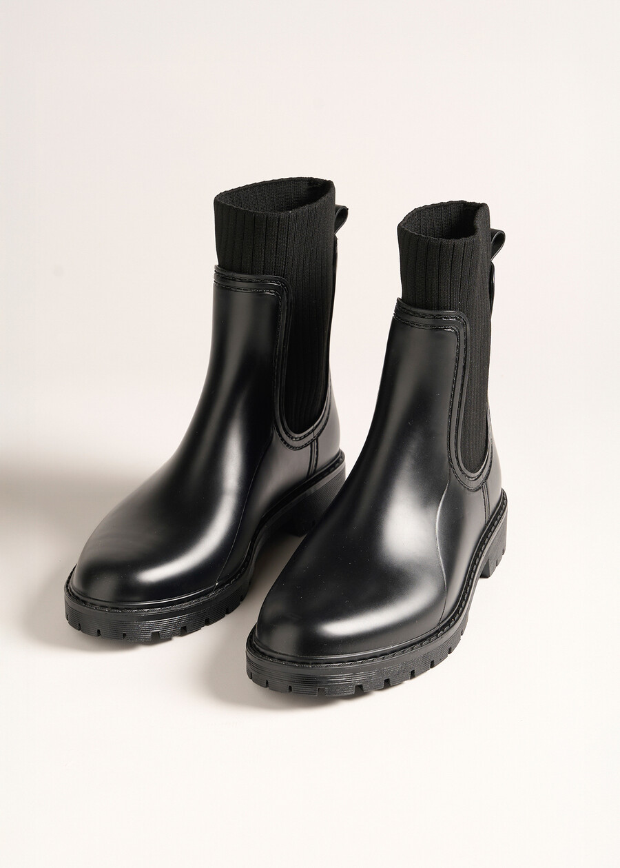Rayan rubber rain boots NERO BLACK Woman , image number 1