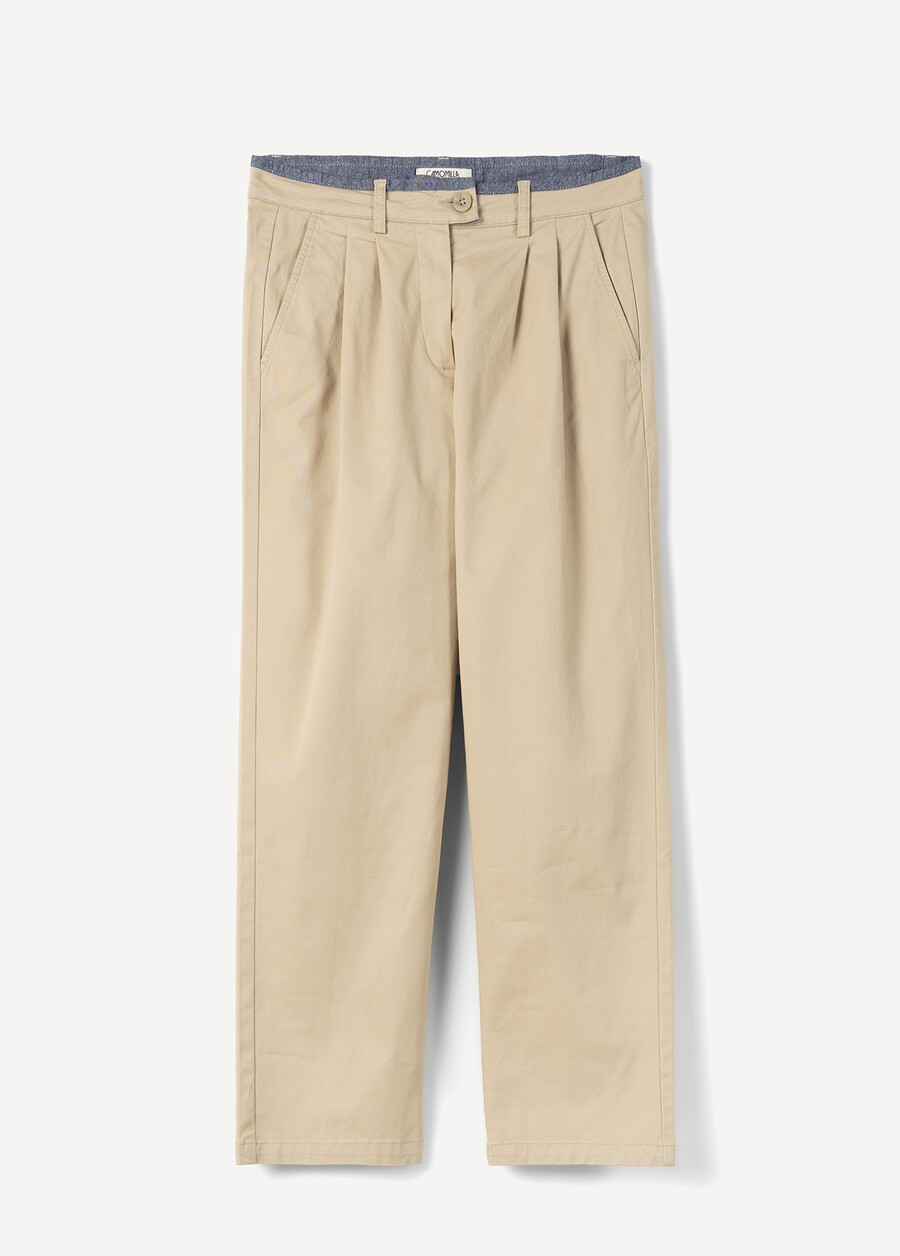 Pantaloni Paride A Sigaretta BEIGEVERDE ALGA Donna , immagine n. 4