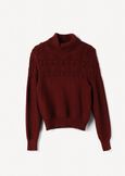 Magda turtleneck sweater with openwork design ROSSO CHIANTI Woman image number 5