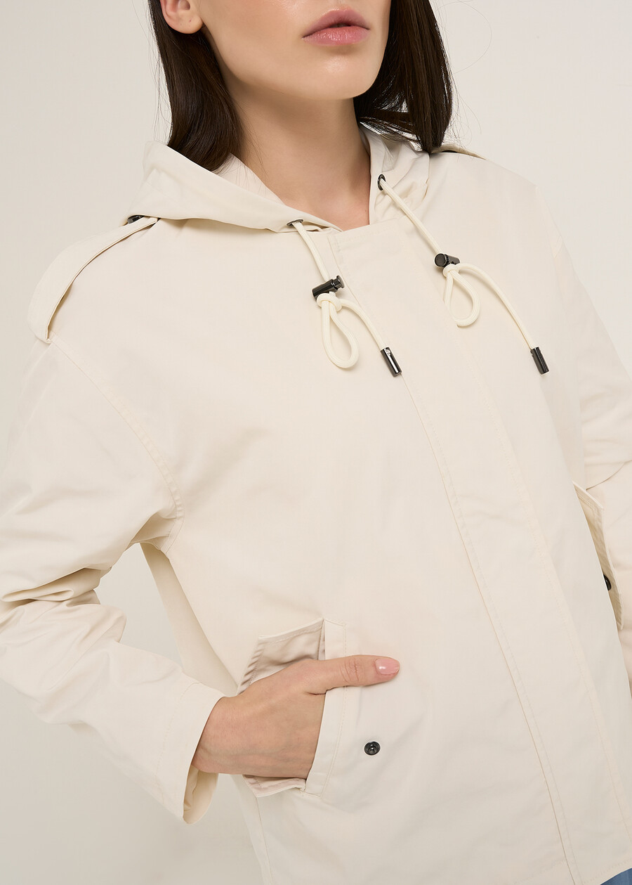 Goan technical short jacket BEIGE LATTEBLU Woman , image number 3