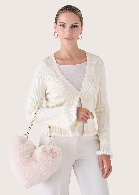 Tracolla a cuore Bheart in ecopelo BEIGE LATTE Donna null