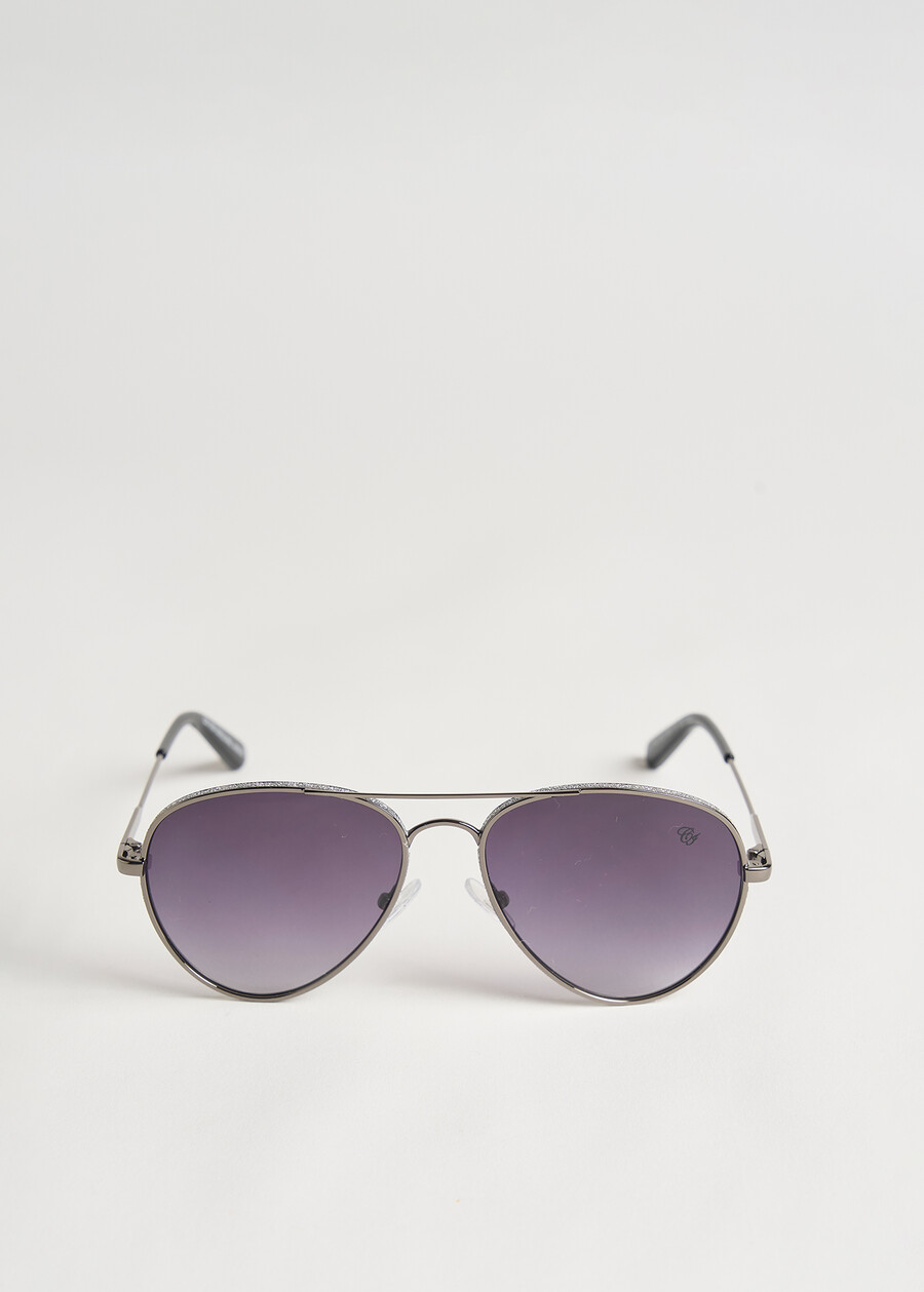 Occhiali metallo e glitter GRIGIO GUN METAL Donna , immagine n. 2
