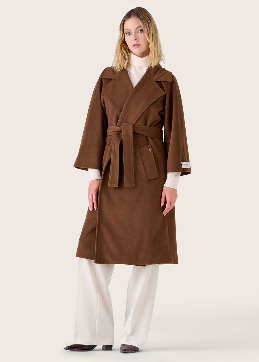 Cleope brown woolen coat MARRONE JAVA Woman , image number 2