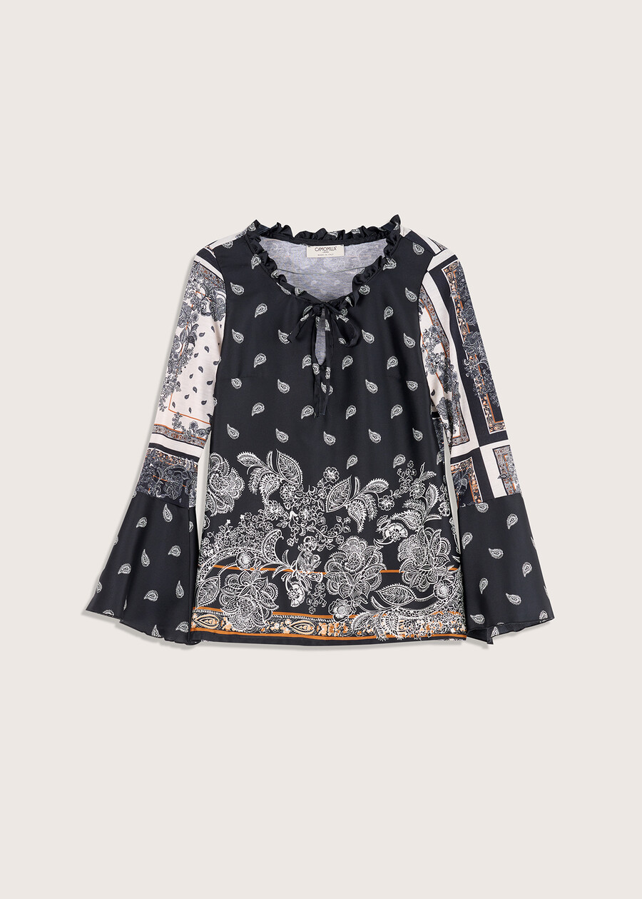 Rosa double-fabric blouse NERO Woman , image number 4