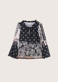 Rosa double-fabric blouse NERO Woman image number 4