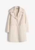 Cappotto monopetto Chris in panno diagonale BEIGE LATTE Donna immagine n. 5