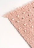 Sylk scarf with pearl embroidery ROSACELESTE FIORDALISO Woman image number 4
