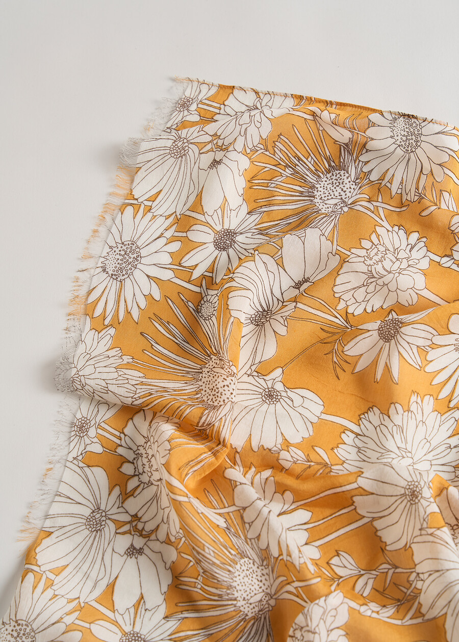 Sciarpa Saylor con fantasia margherite ARANCIONE Donna , immagine n. 3