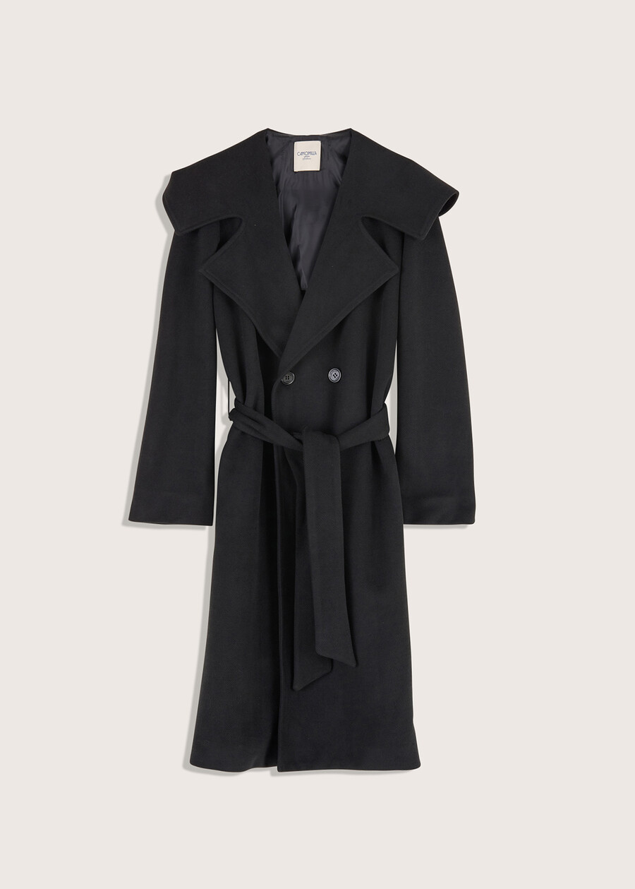 Victoria cloth coat NERO BLACKBEIGE LIGHT BEIGE Woman , image number 6