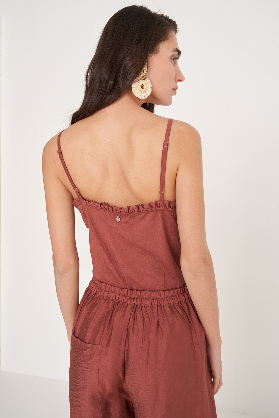 Tendy viscose slip top
 MARRONEBLU OTTANIO Woman , image number 3