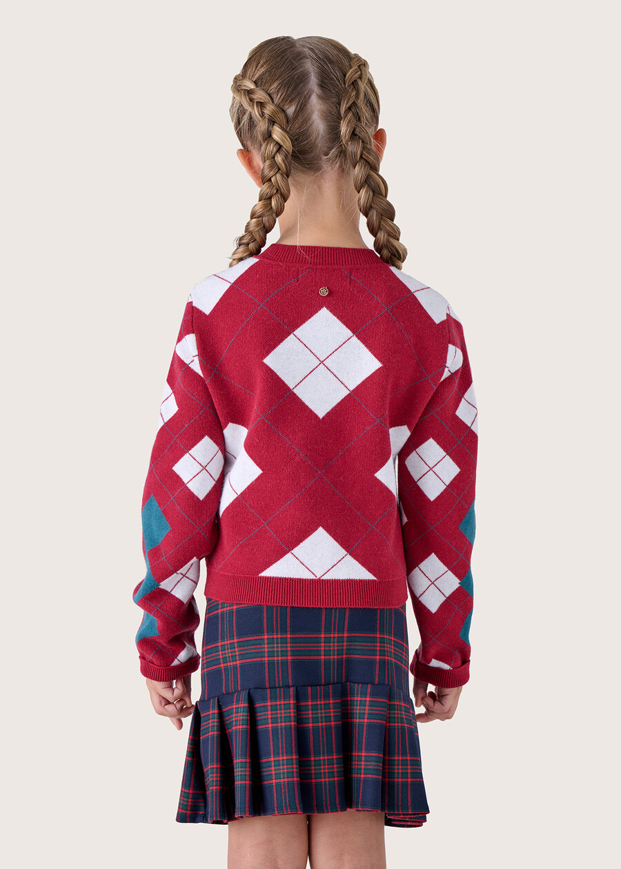 Maglia Monkey stile cardigan per bimba ROSSO CARPET Donna , immagine n. 3