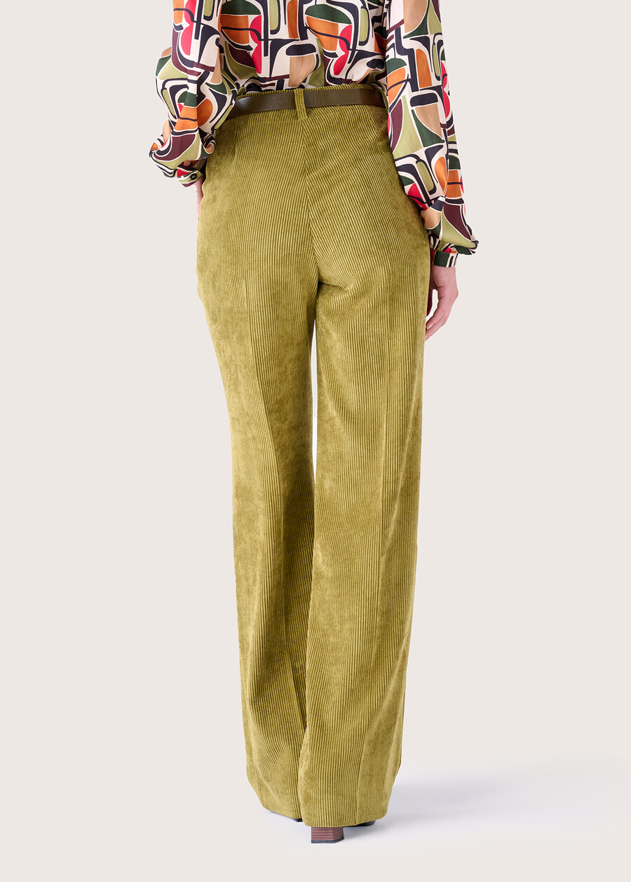 Pantalone Giorgia in velluto VERDE GOLDEN Donna , immagine n. 6