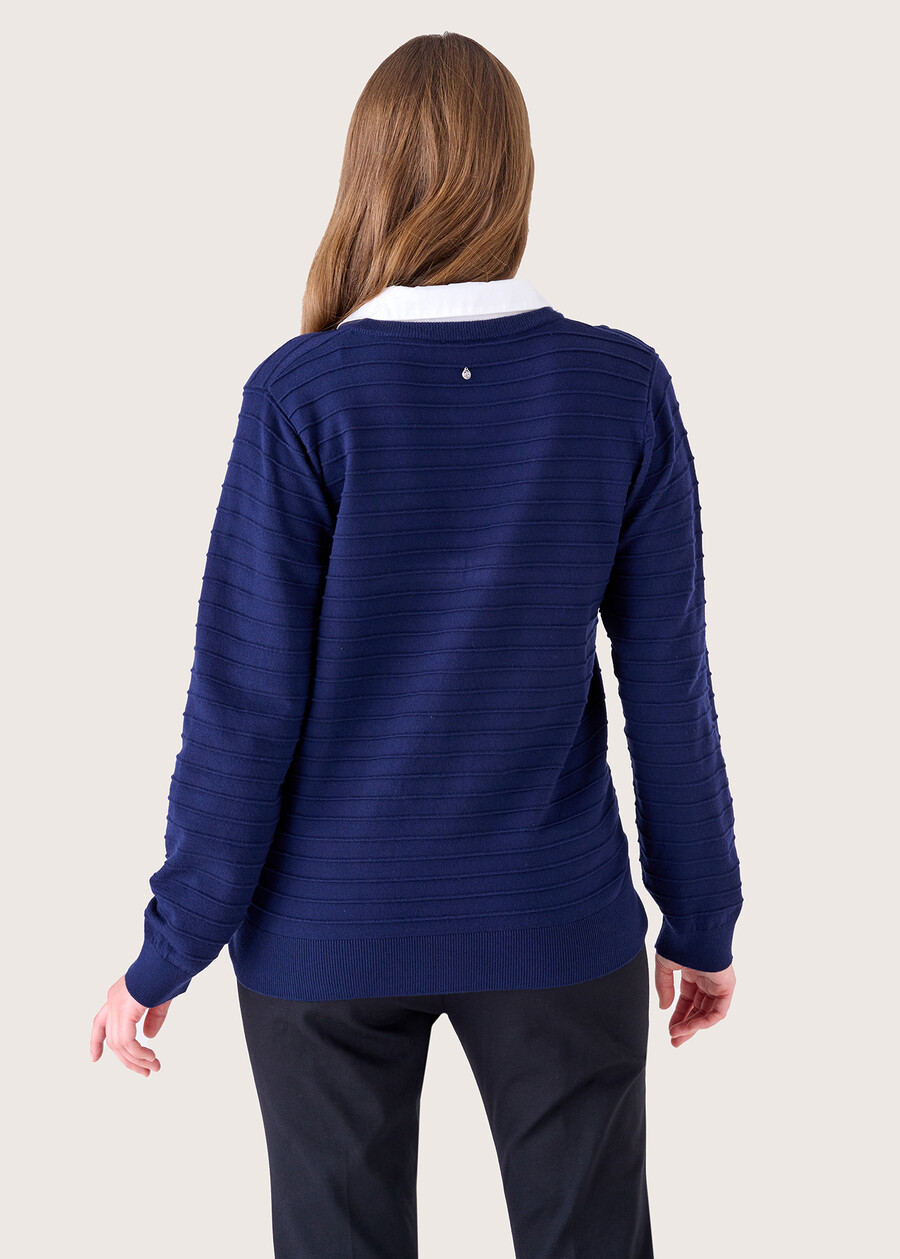 Medina jersey with shirt detail BLU LAGUNA Woman , image number 3