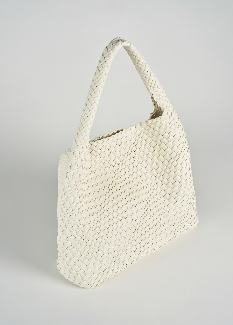Borsa a sacca Brass in ecopelle BIANCO BURRONERO BLACK Donna , immagine n. 2