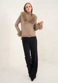 Colett cardigan with faux fur NERO BLACKGOLD Woman image number 5
