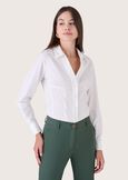 Camicia Carlett in cotone BIANCO WHITEBLU CELESTE Donna immagine n. 1