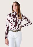 Sampei optical patterned jersey MARRONE EQUADOR Woman image number 1