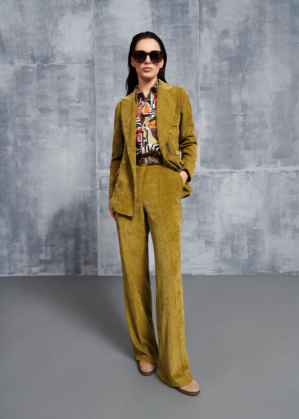Giorgia velvet trousers VERDE GOLDEN Woman null