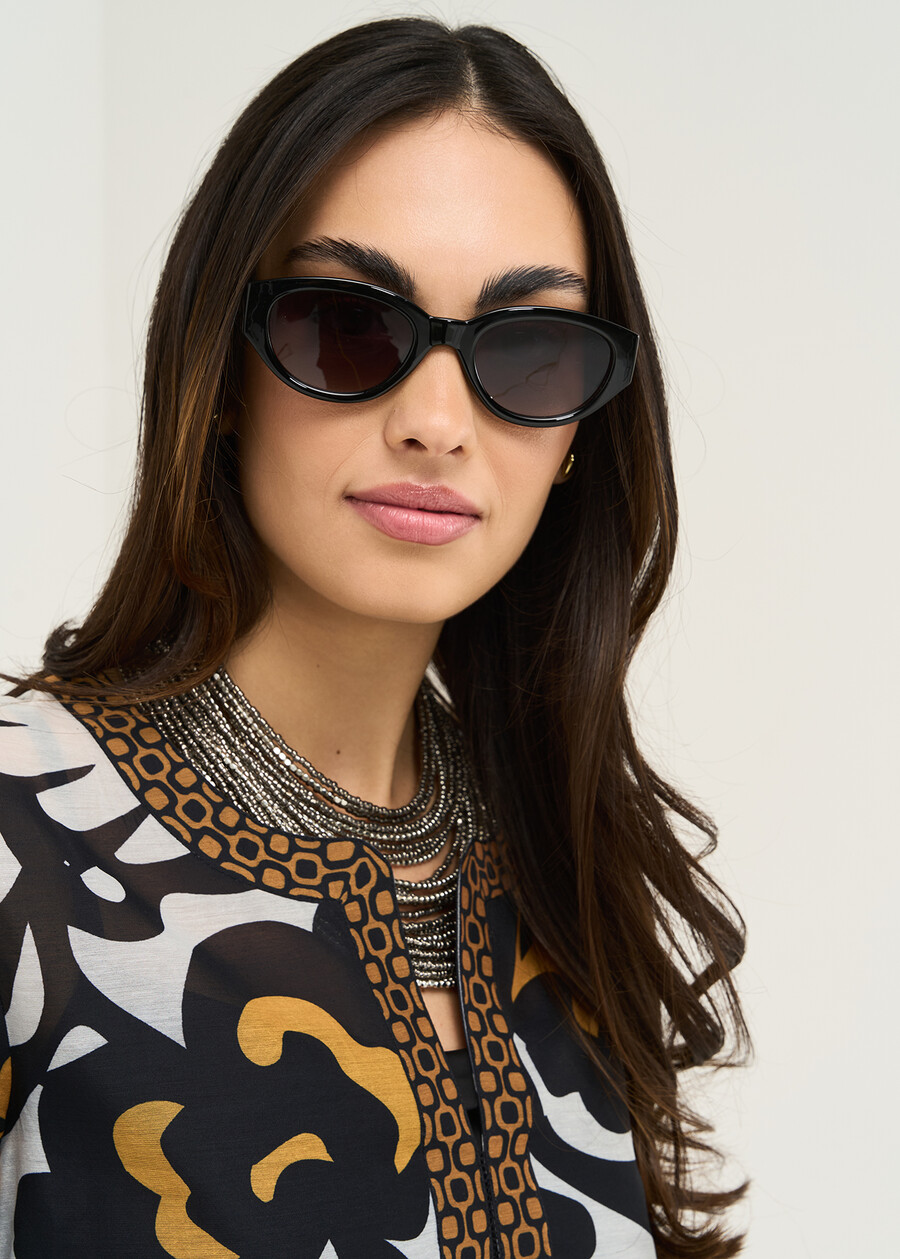 Occhiali da sole modello a gatta MARRONENERO BLACK Donna , immagine n. 1