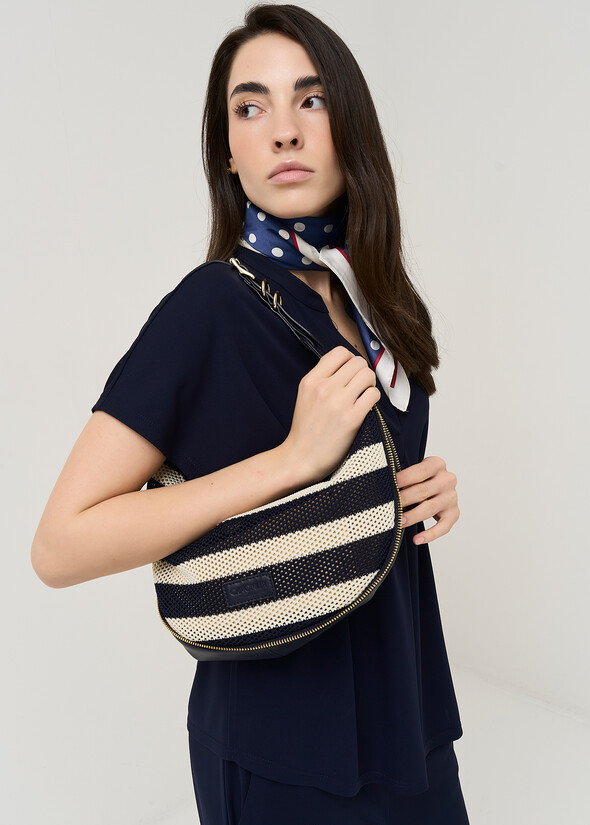 Borsa Belinda sacca a righe BLU BLUE Donna null