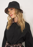 Cris reversible leopard bucket hat NERO BLACK Woman image number 4