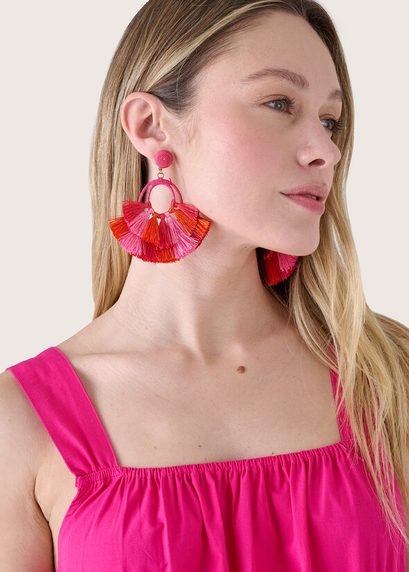 Gladyna earrings with tassels ROSSO GERANIO Woman null