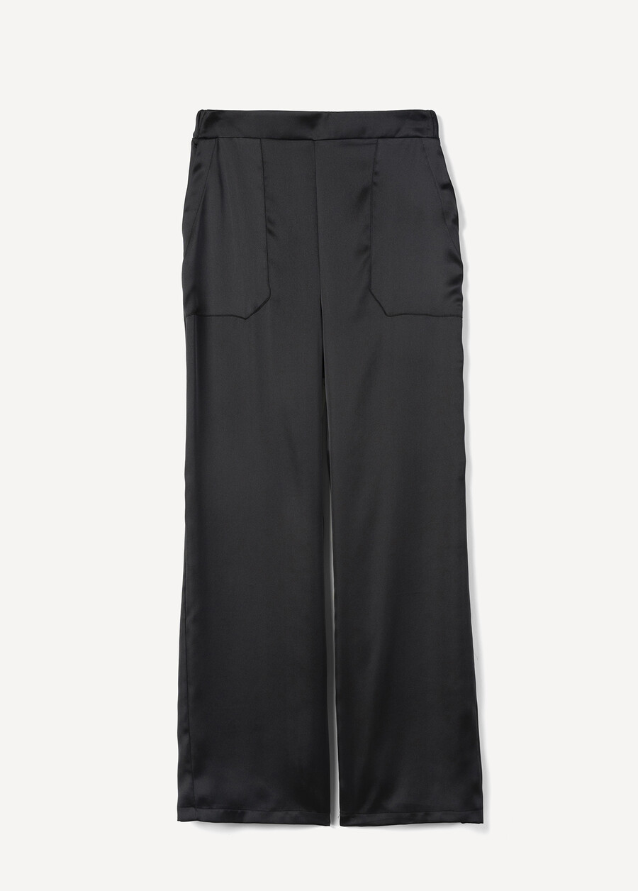 Pantaloni Pablo In Satin GRIGIO TORTORANERO BLACK Donna , immagine n. 6