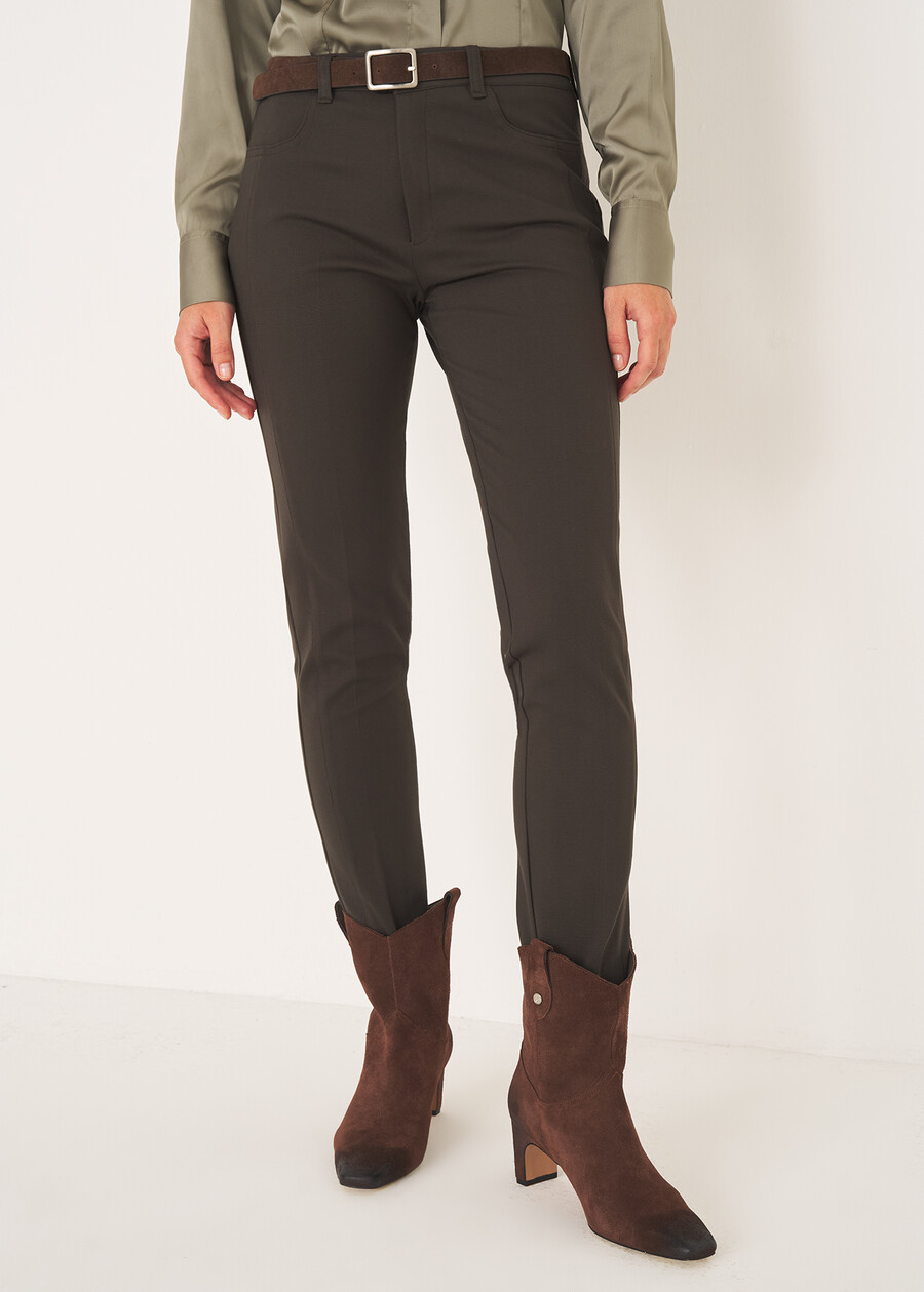 Pantalone Kate Runner in punto Milano BLU GRAFITE Donna , immagine n. 3