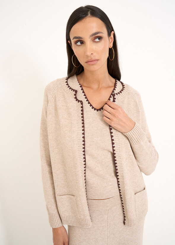 Telly two-tone twin-set GRIGIO TORTORA Woman null