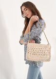 Bila woven paper clutch bag VIOLA MULBERRYBEIGE AVENA Woman image number 1