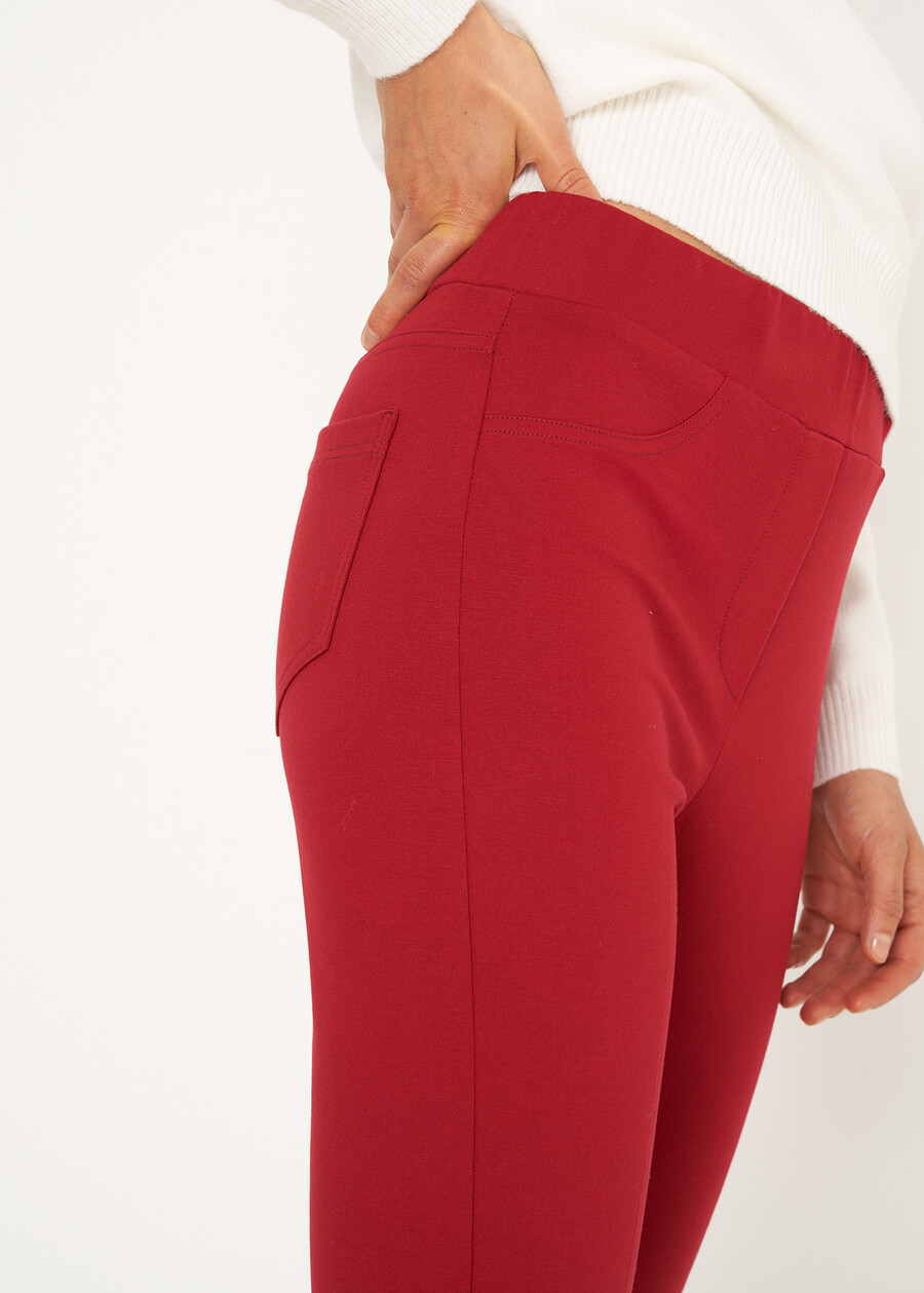 Kelly skinny Milano stitch trousers NERO BLACKROSSO Woman , image number 3