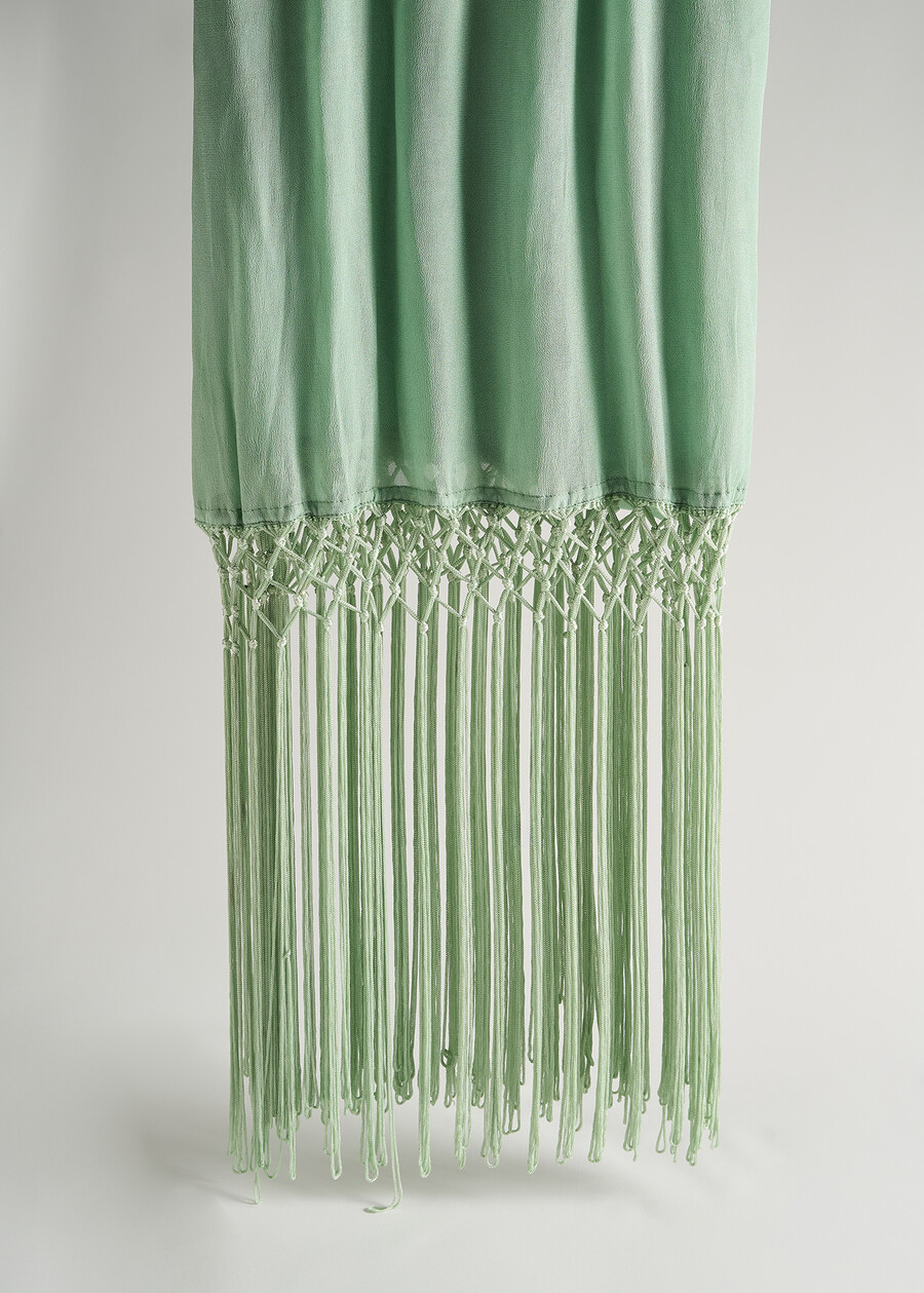 Stola Sanny viscosa e frange VERDE Donna , immagine n. 2