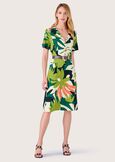 Amarcord dress in patterned jersey VERDE SALAD Woman image number 1