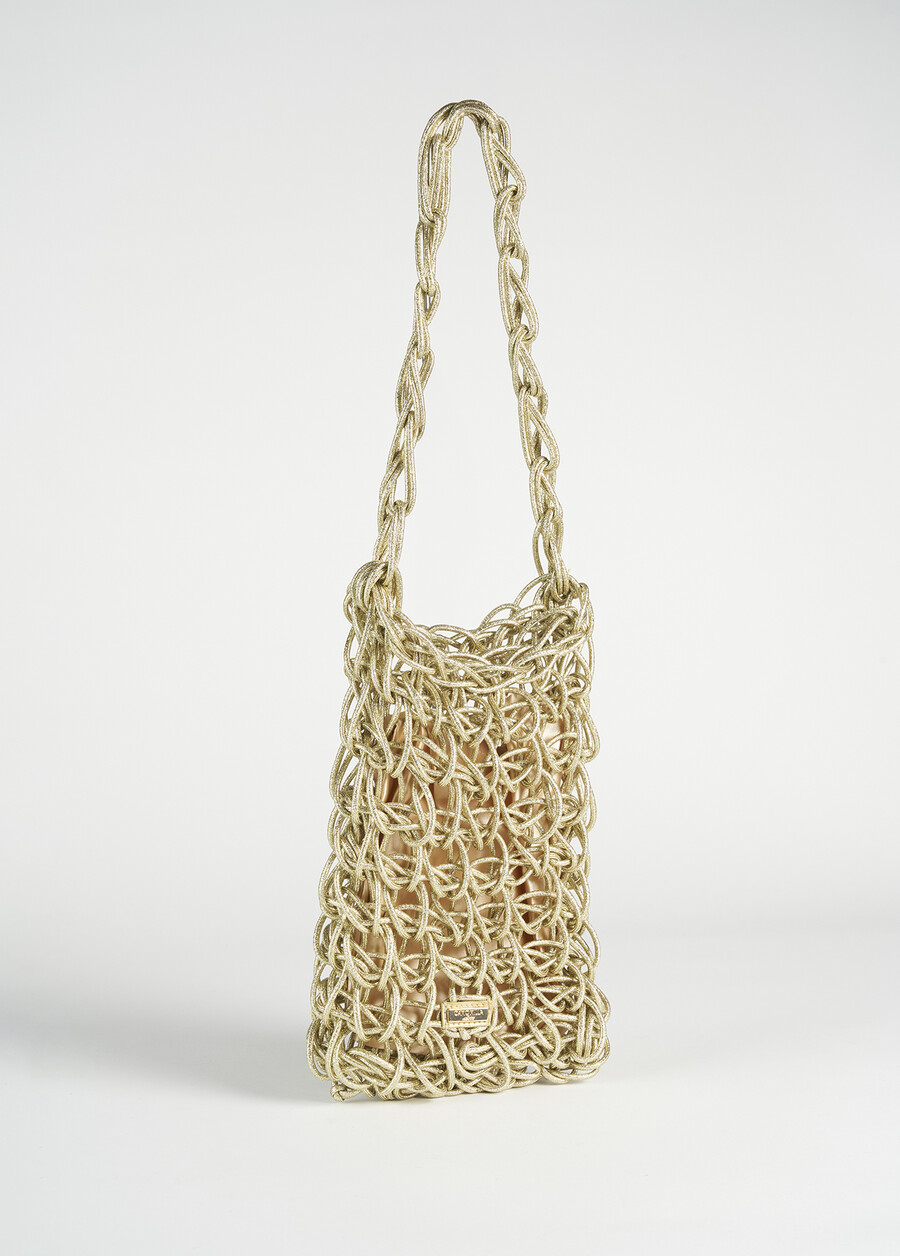 Borsa a sacca Bula in filo lurex GRIGIO SILVER GOLD Donna , immagine n. 2