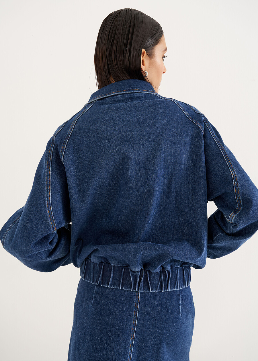 Giacca Girta in denim di cotone DENIM MEDIUM DENIM Donna , immagine n. 5