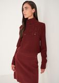 Magda turtleneck sweater with openwork design ROSSO CHIANTI Woman image number 1