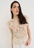 Top Taiger in filo con paillettes BEIGE LIGHT BEIGE Donna immagine n. 1