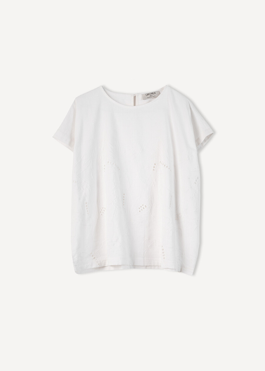 T-shirt Stella cotone e ricamo BEIGE LATTE Donna , immagine n. 5