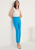 Alice-E linen e viscose trousers BLUMARRONE JAVABIANCO WHITEBLUE TURCHESE Woman image number 3