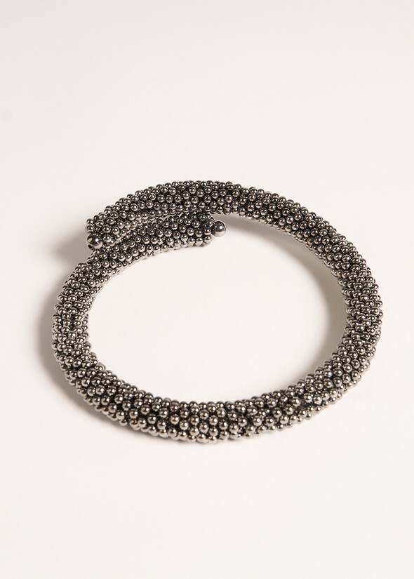 Collana Glory choker microsfere GRIGIO GUNMETAL Donna null
