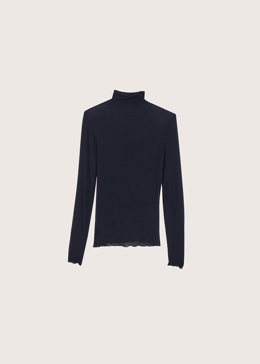 Maglia Stacey in viscosa NERO BLACKBEIGE LATTEBLU LAGUNAVIOLA IRISMARRONE TIERRAVERDE AVOCADO Donna , immagine n. 5
